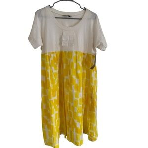 See By Chloé NWT Designer Dress Womens US 10 White Yellow Cotton Spring Summer